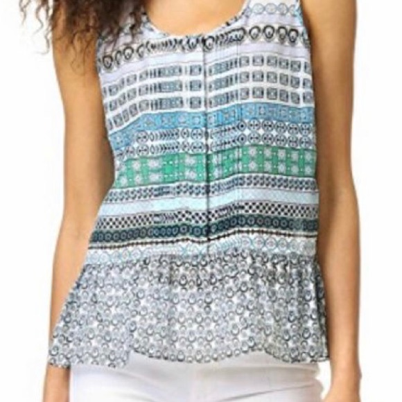 NWOT Diane Von Furstenberg Kenna pleated top - Picture 2 of 8